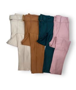 pantalon formal en quito rayado con cinturon